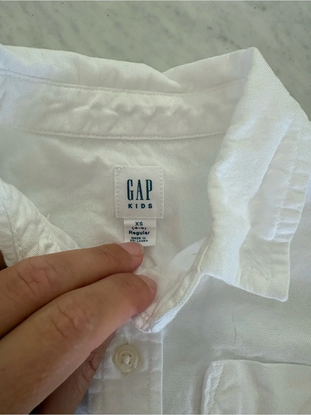 Gap Classic White Button-Down Oxford Shirt Size XS 4/5